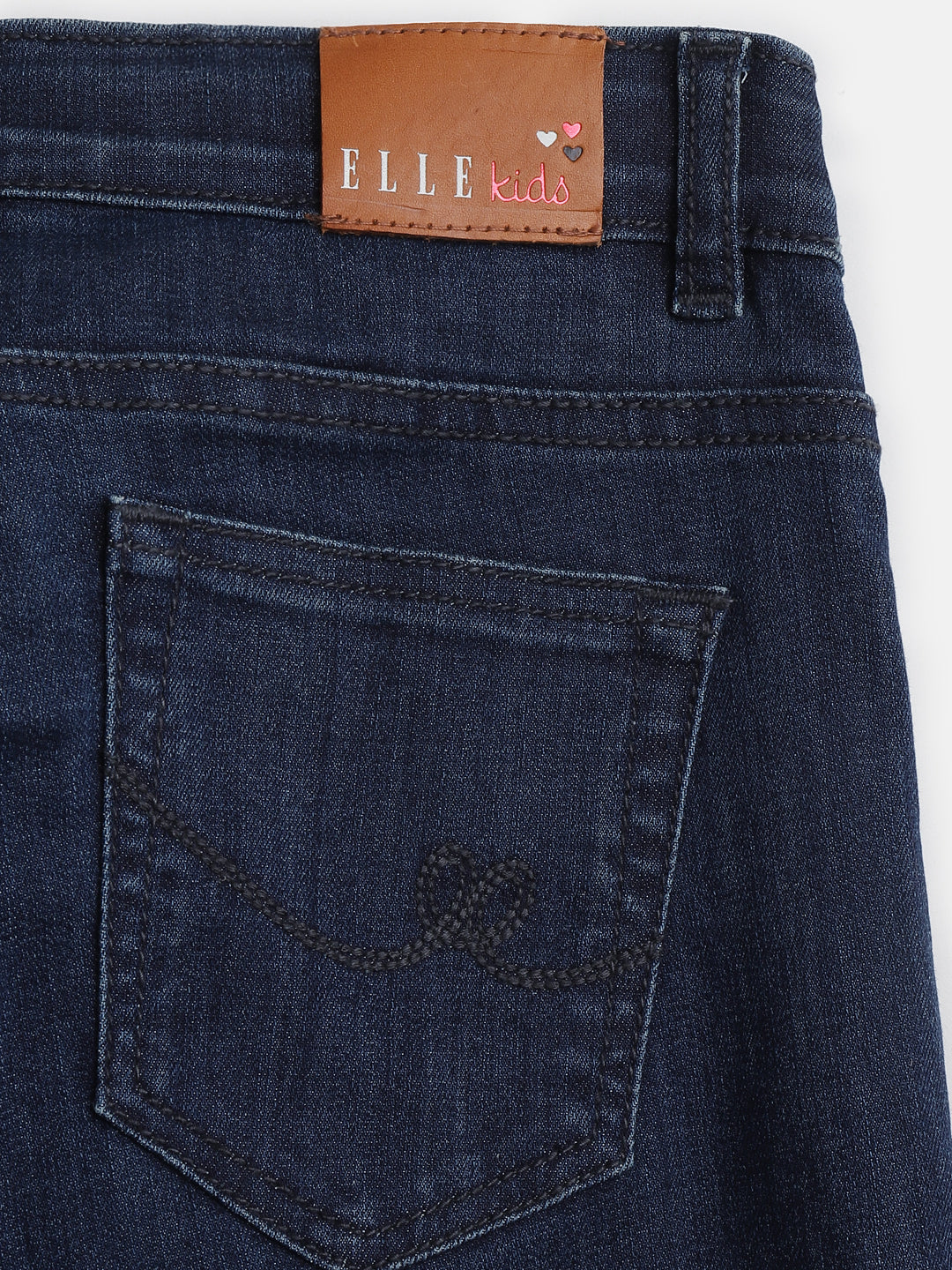 Elle Kids Girls Blue Solid Skinny Jeans
