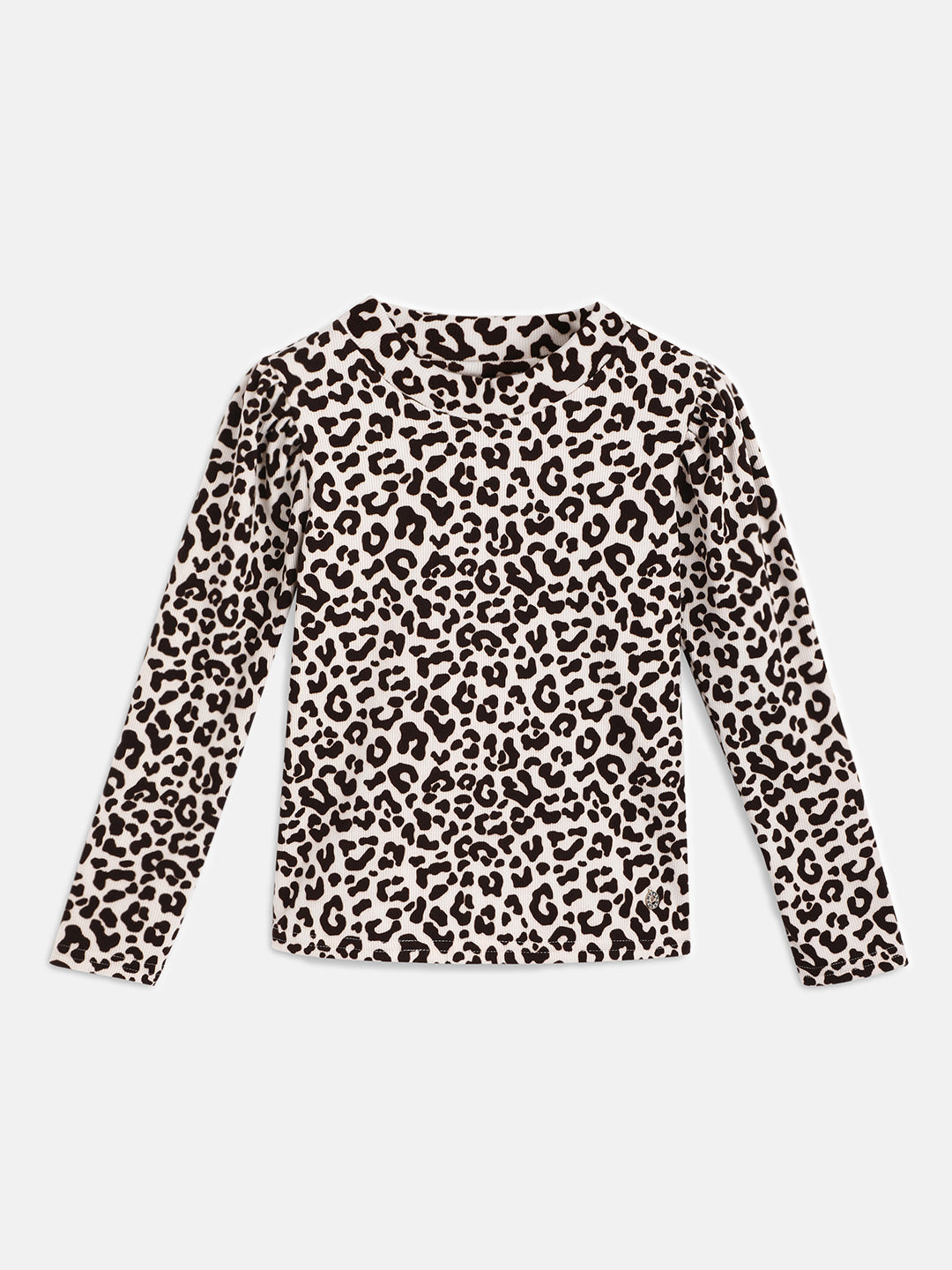 Elle Kids Wine & White Animal Print Straight Fit Top