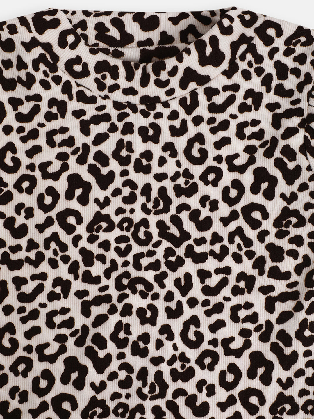 Elle Kids Wine & White Animal Print Straight Fit Top