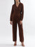 Centre Stage Women Brown Solid V Neck Jumpsuit