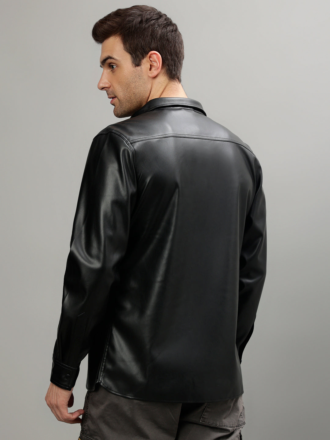 Iconic Black Fashion Regular Fit Shirt