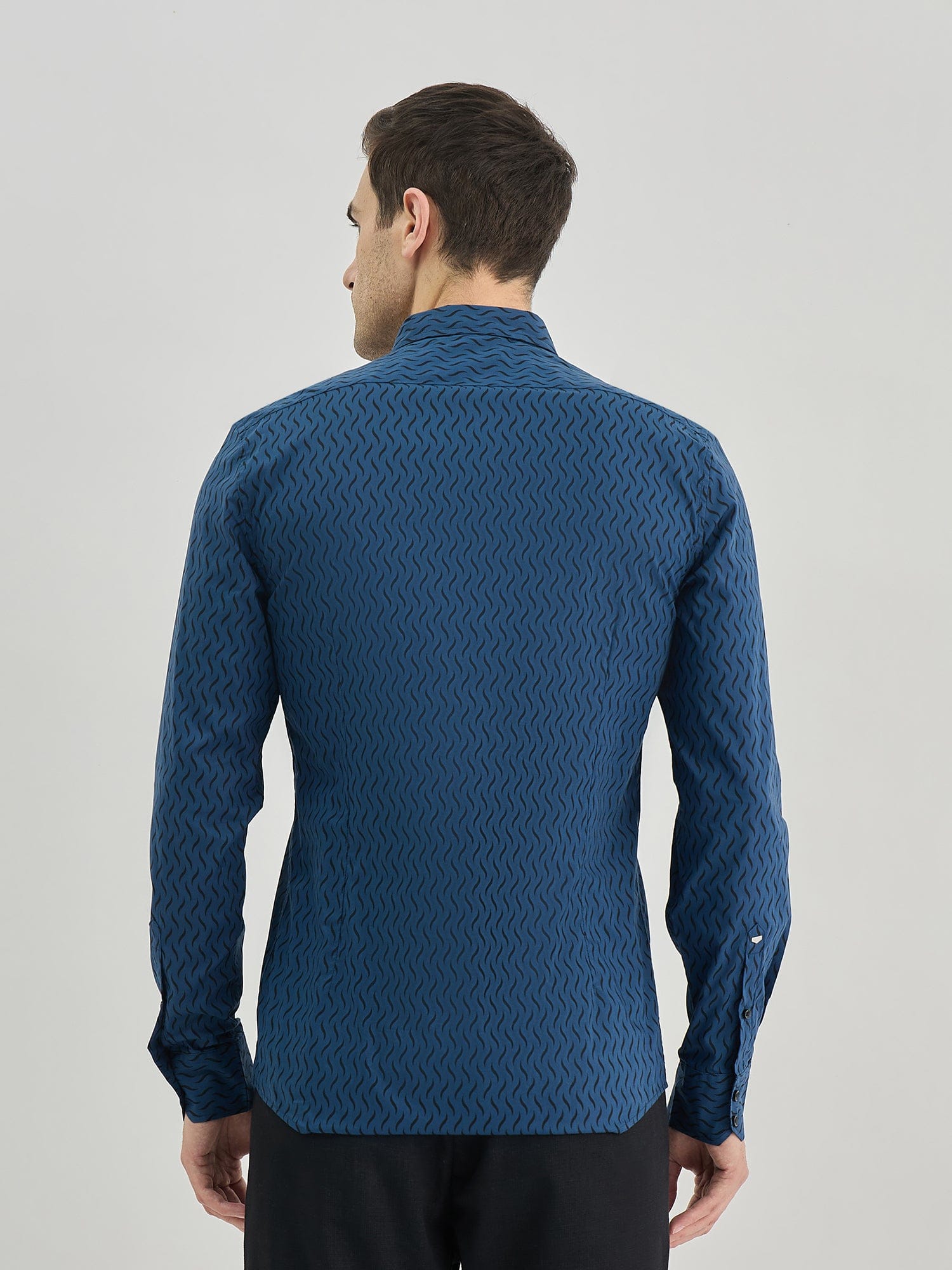 Antony Morato Men Blue Collar Shirt