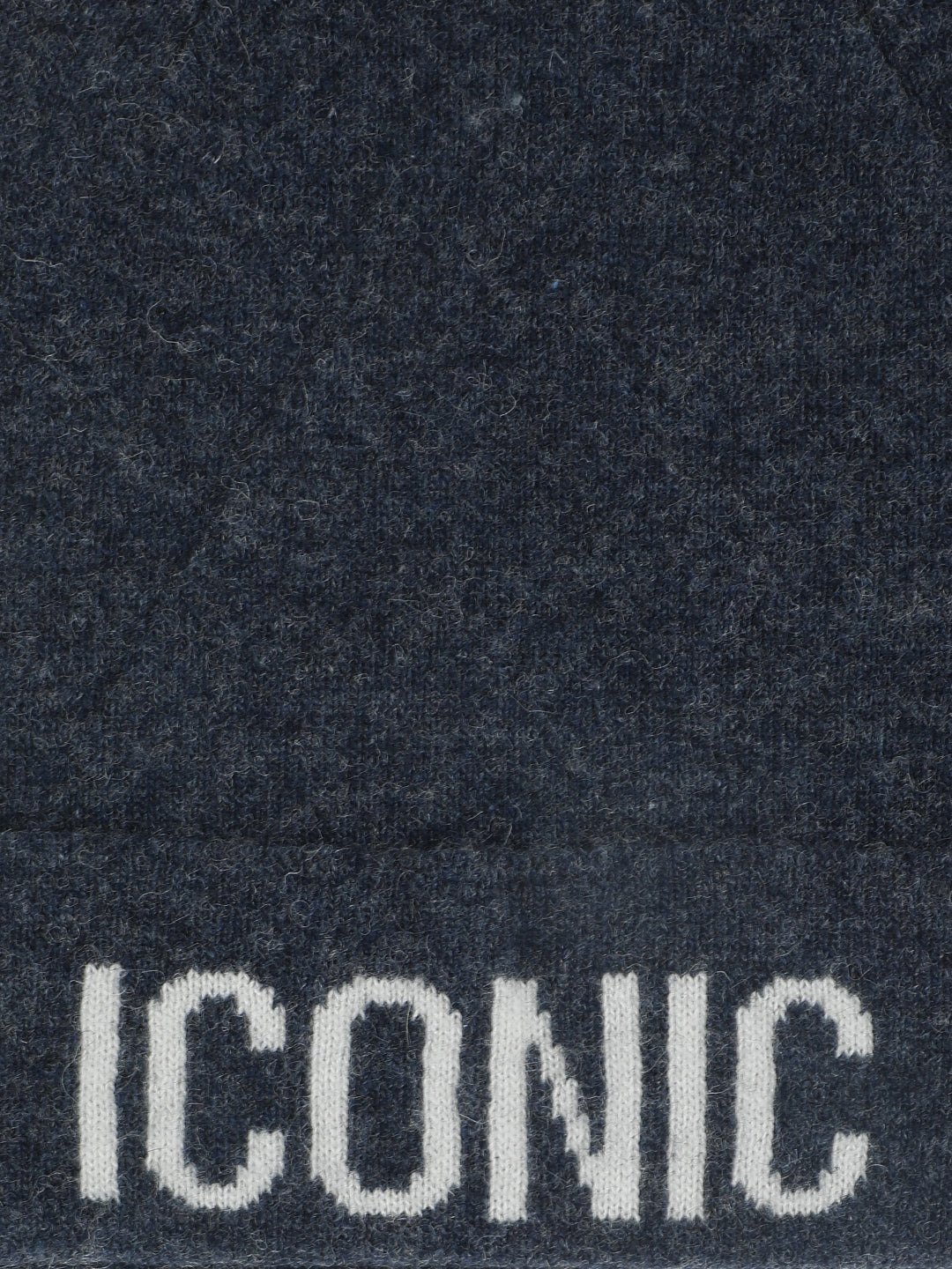 Iconic Women Navy Blue Solid Cap