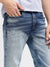 Iconic Men Blue Washed Mid-Rise Bootcut Jeans