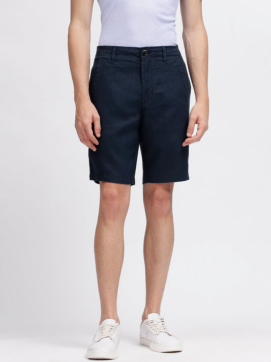 Bruun & Stengade Men Blue Solid Regular Fit Shorts