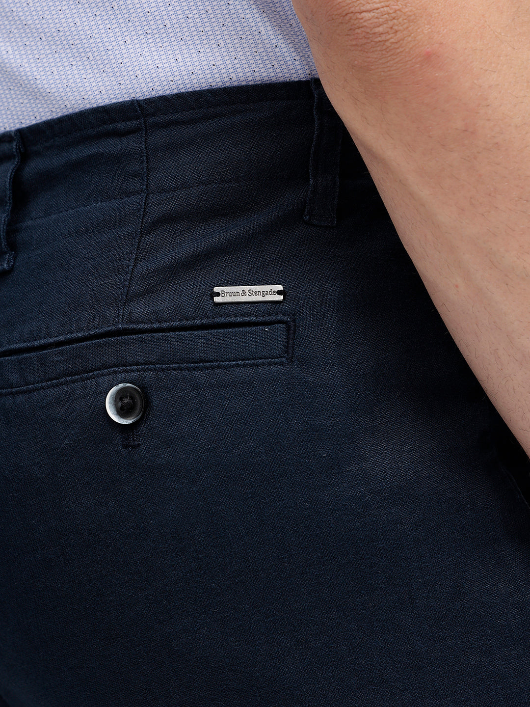 Bruun & Stengade Men Blue Solid Regular Fit Shorts