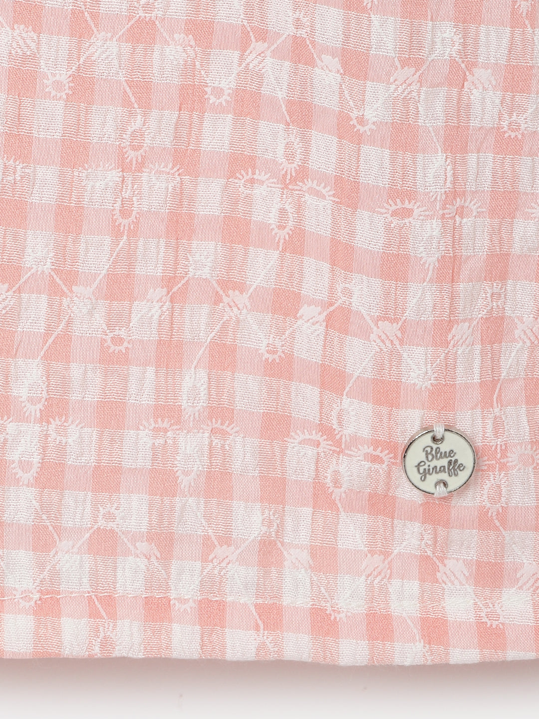 Blue Giraffe Girls Pink V Neck Top