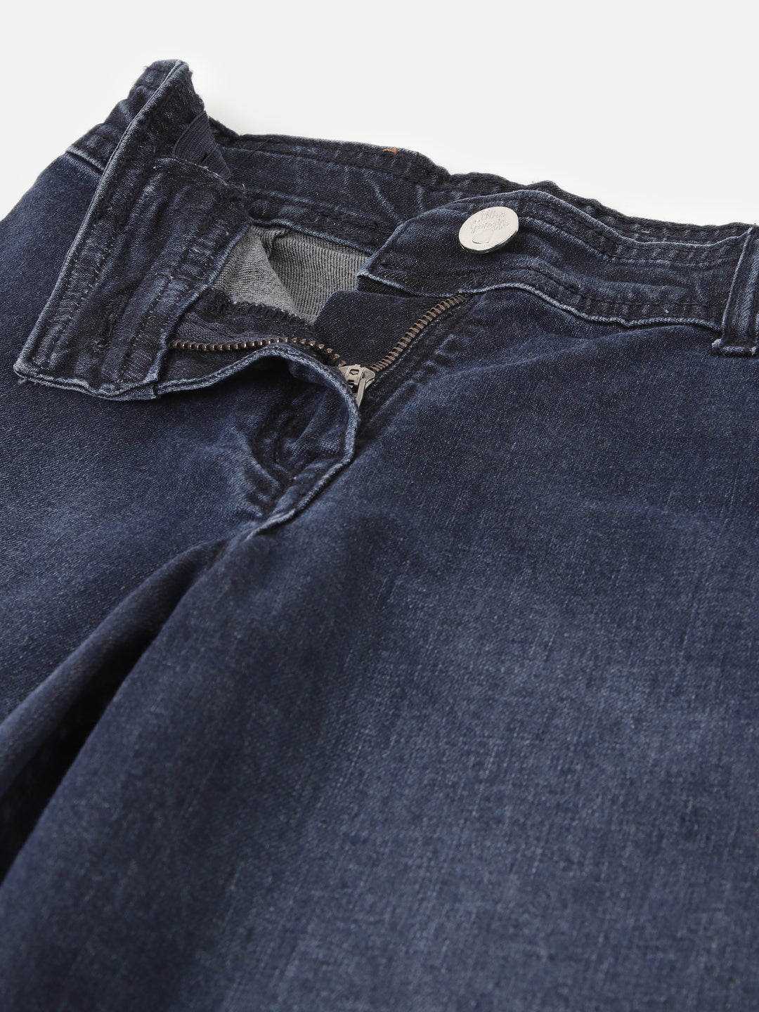 Blue Giraffe Girls Blue Solid Flared Mid-Rise Jeans