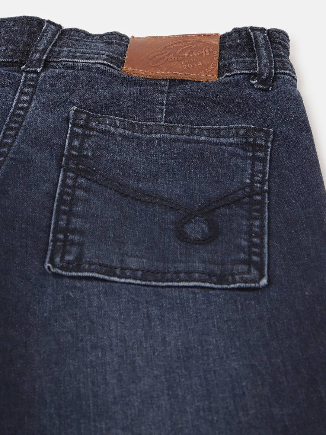 Blue Giraffe Girls Blue Solid Flared Mid-Rise Jeans