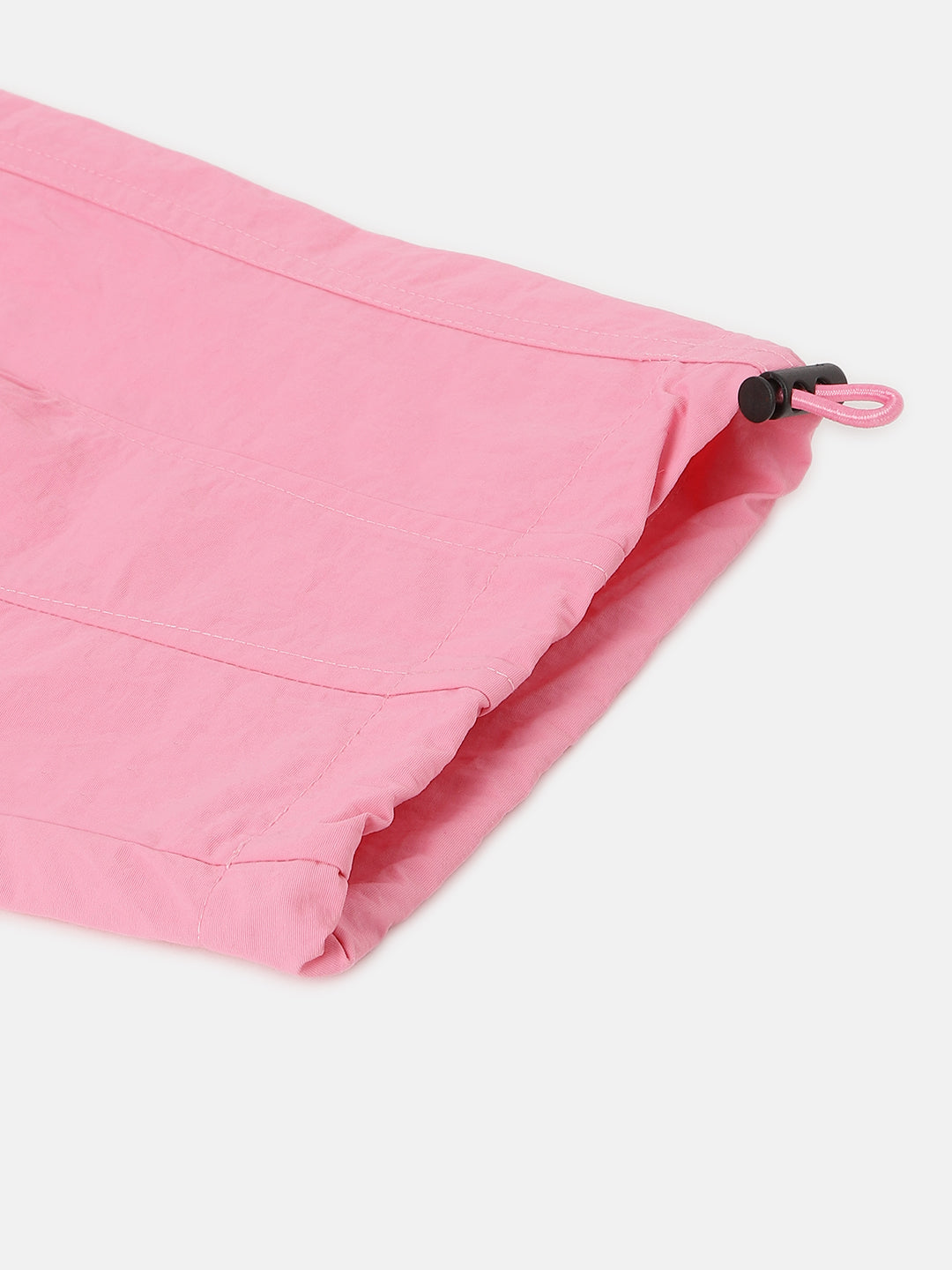 Blue Giraffe Girls Pink Solid Loose Fit Trouser