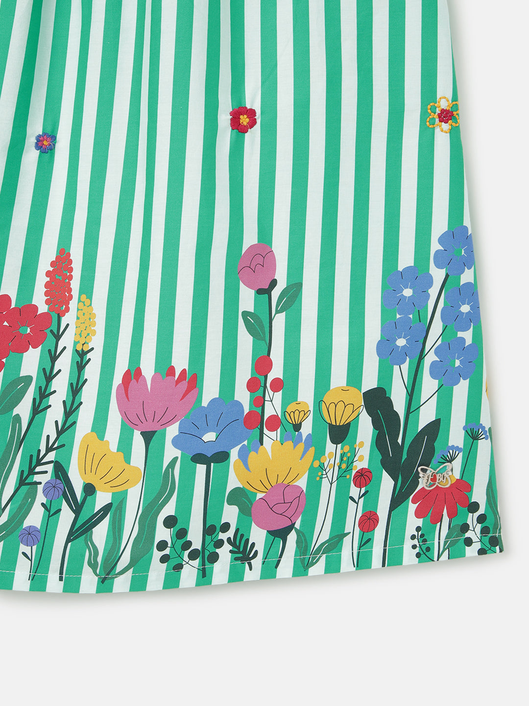 Blue Giraffe Girls Multi Printed Round Neck Sleeveless Dress