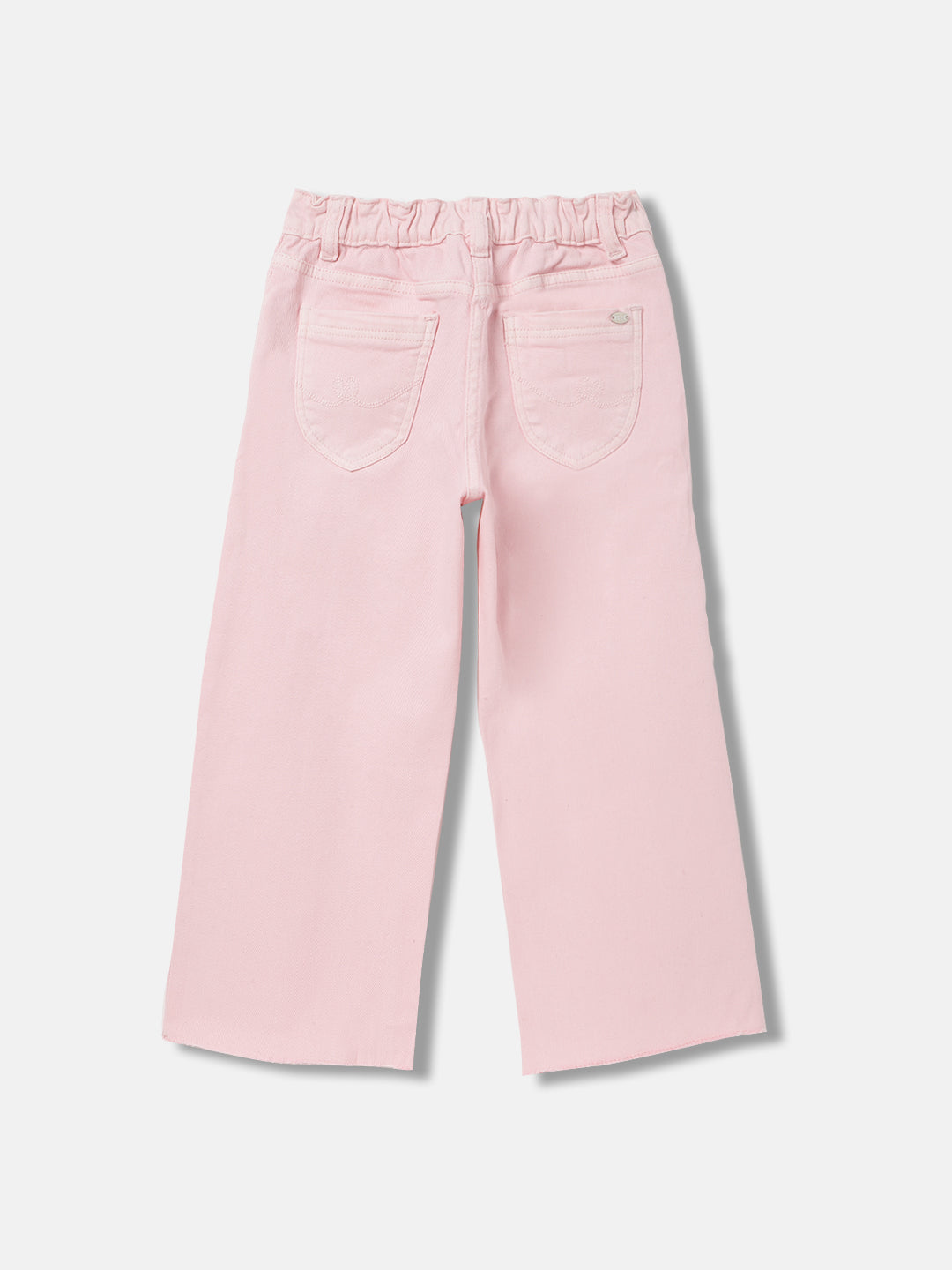 Elle Kids Girls Pink Solid Relaxed Fit Jeans