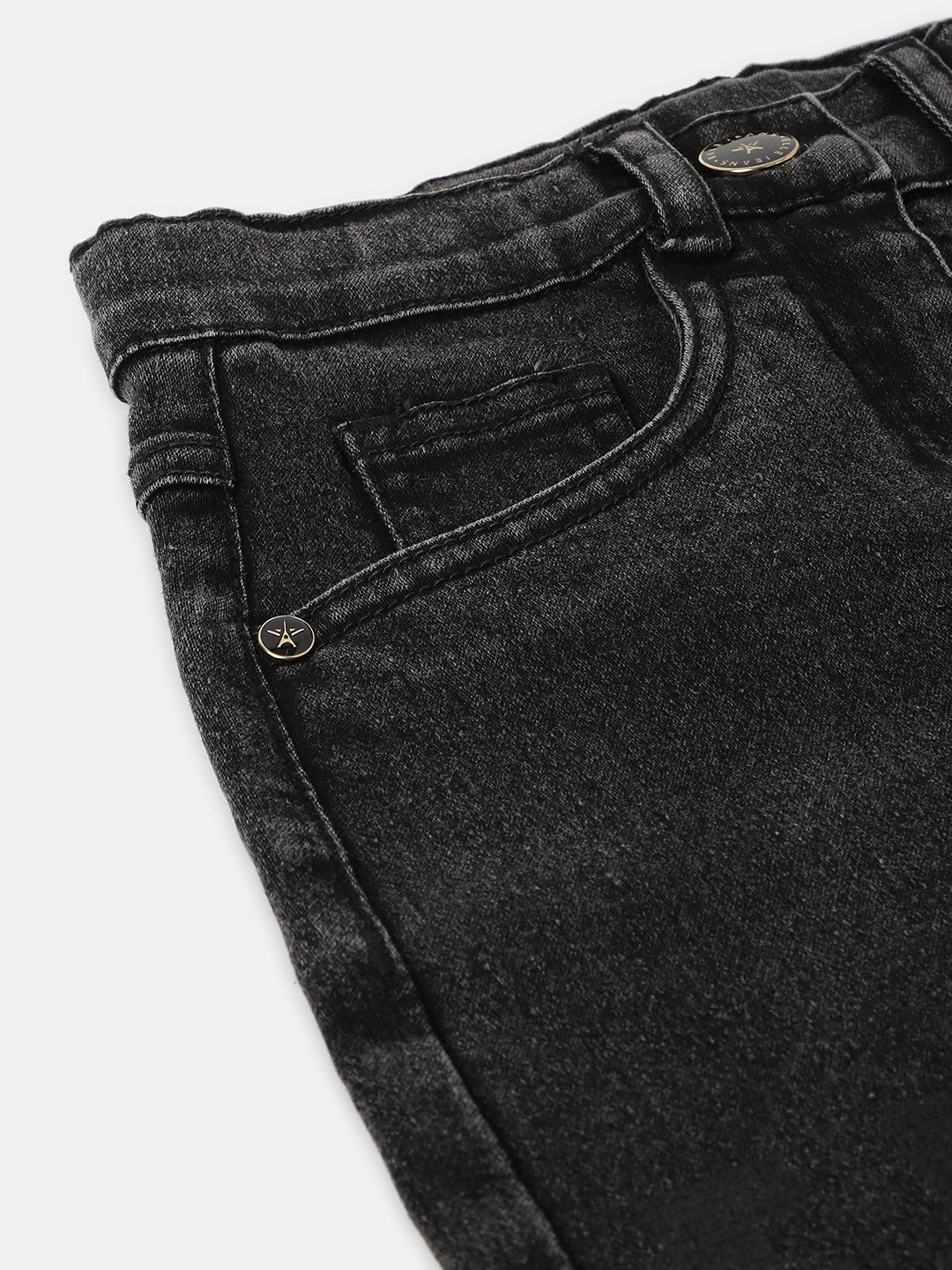 Elle Kids Girls Black Solid Regular Fit Skirt