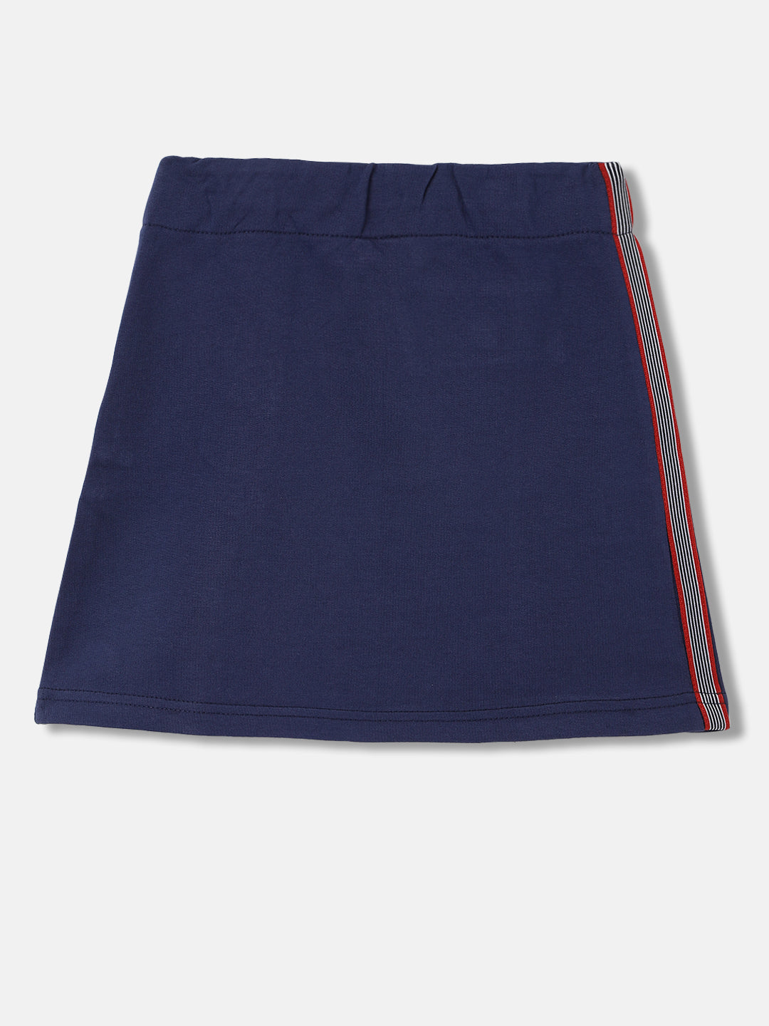 Elle Kids Girls Navy Blue Solid Regular Fit Skirt