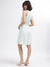 Elle Women Off White Printed High Neck Sleeveless Dress