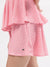 Elle Women Pink Printed V Neck Sleeveless Dress
