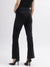 Elle Women Black Solid Bootcut Mid-Rise Jeans