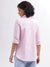 Elle Women Pink Striped Spread Collar Full Sleeves Shirt