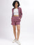 Elle Women Fuchsia Printed Relaxed Fit High-Rise Shorts