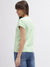 Elle Women Green Printed Round Neck Short Sleeves T-Shirt