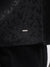 Elle Women Black Printed Band Collar Short Sleeves Top
