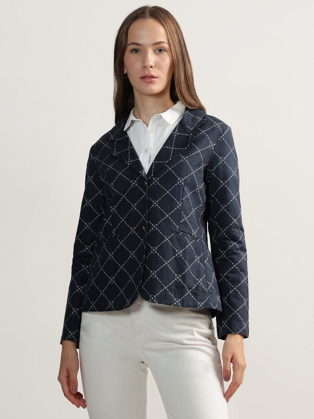 Shop Iconic Women Notched Lapel Blazer Online