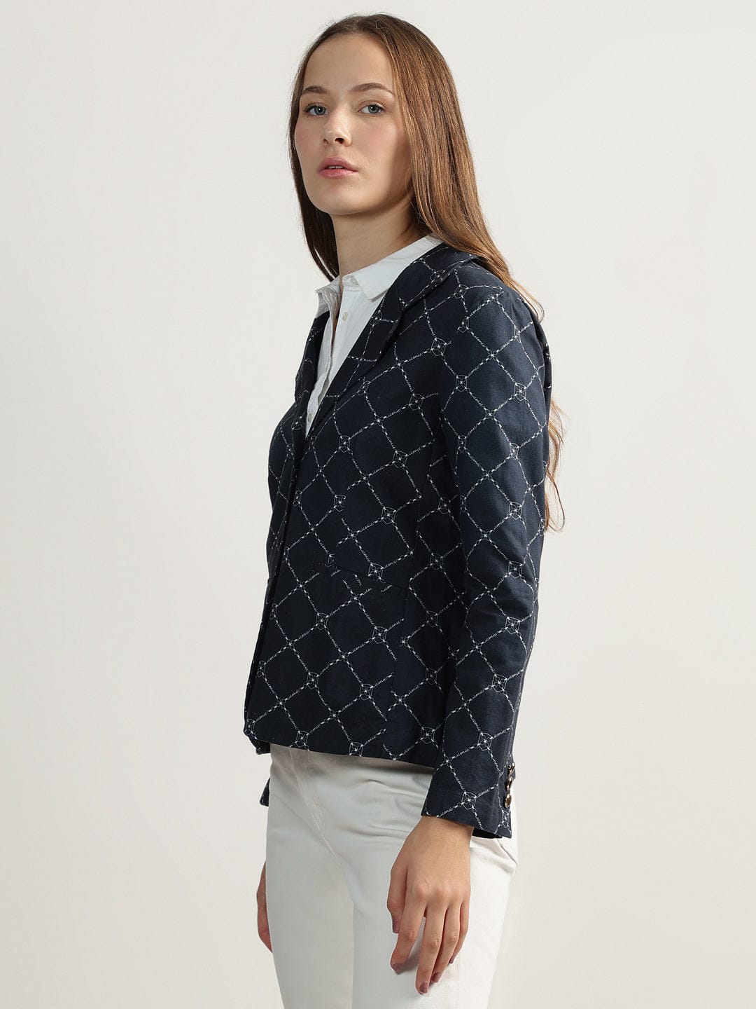 Iconic Women Notched Lapel Blazer