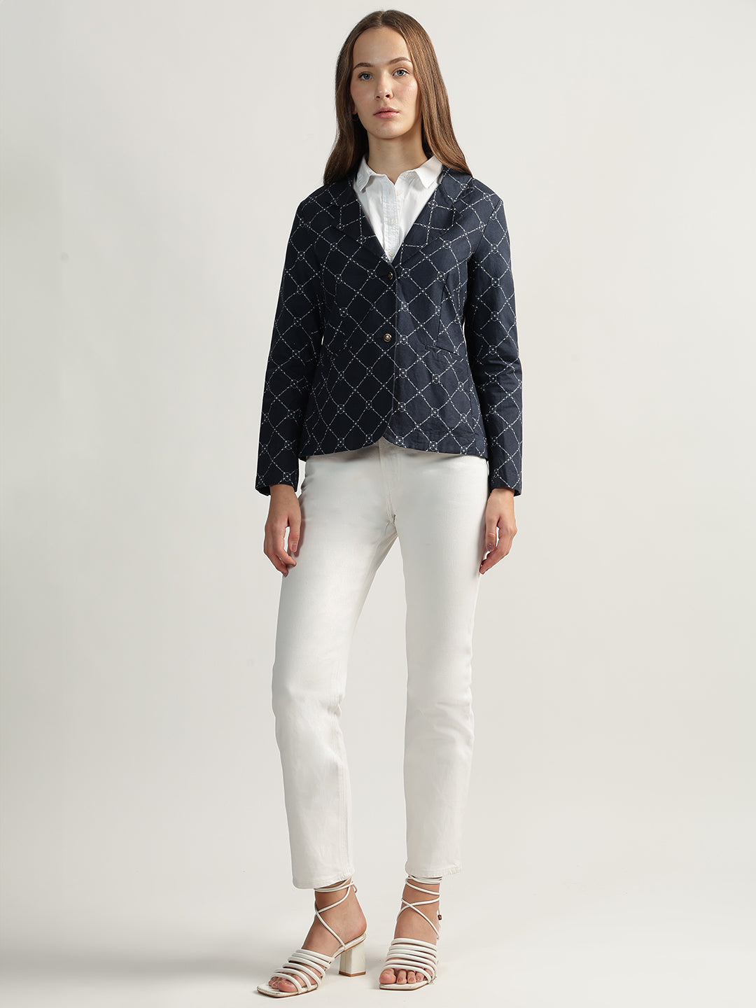 Iconic Women Notched Lapel Blazer