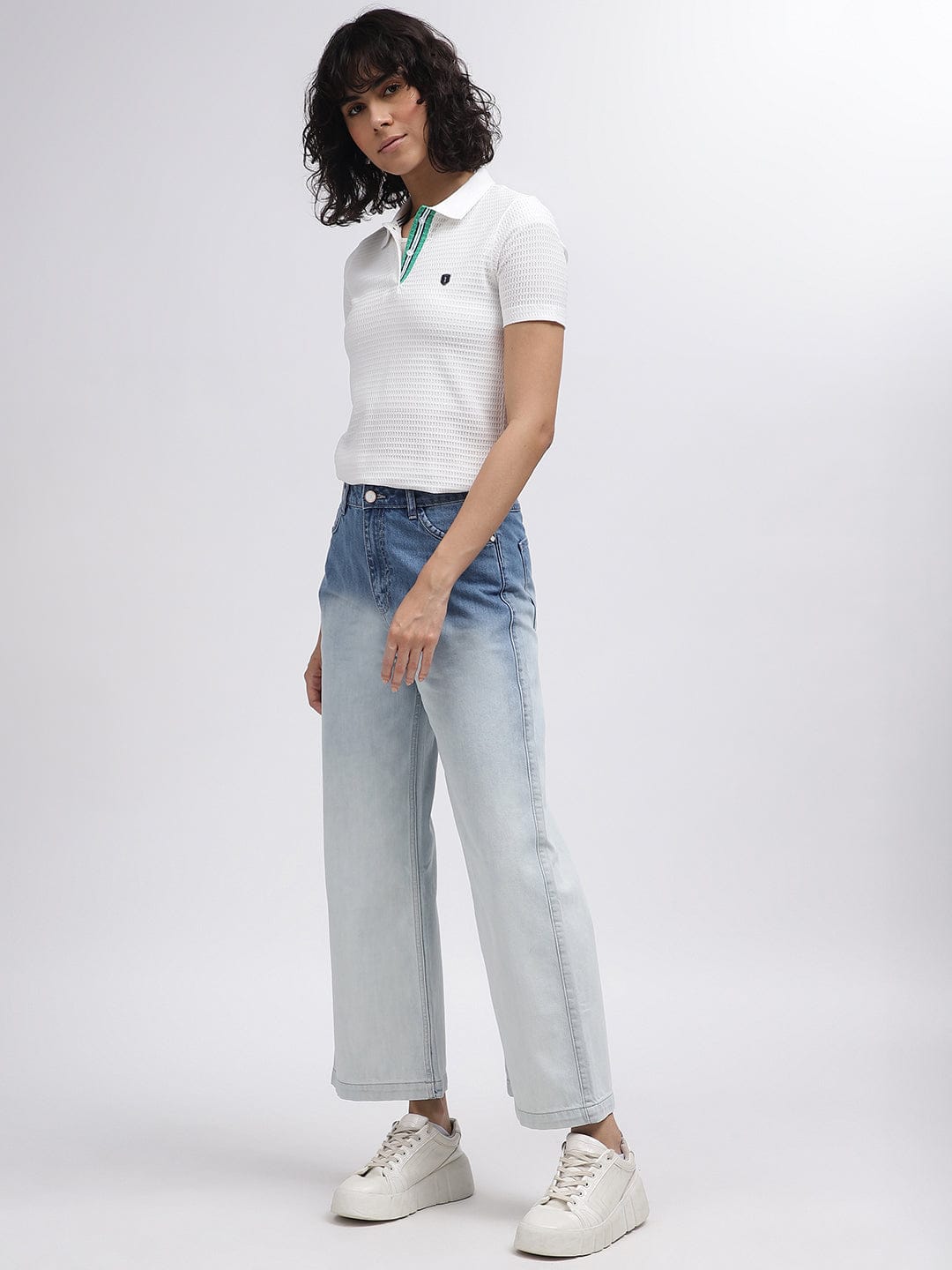 Iconic Women White Polo Polo Tshirt