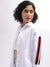 Iconic Women White Solid Spread Collar Full Sleeves Shirt