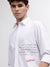 Iconic Men White Solid Spread Collar Full Sleeves Shirt