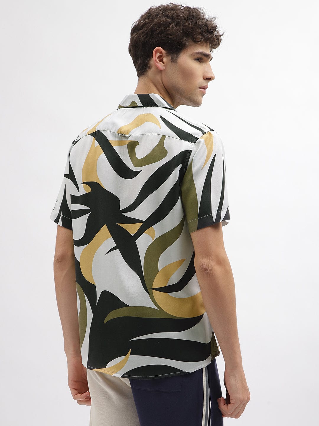 Iconic Men Multi Resort Collar Shirt