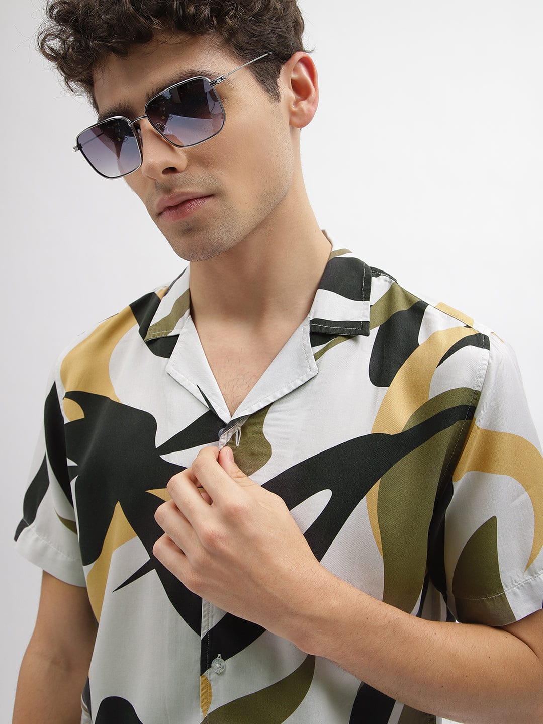 Iconic Men Multi Resort Collar Shirt