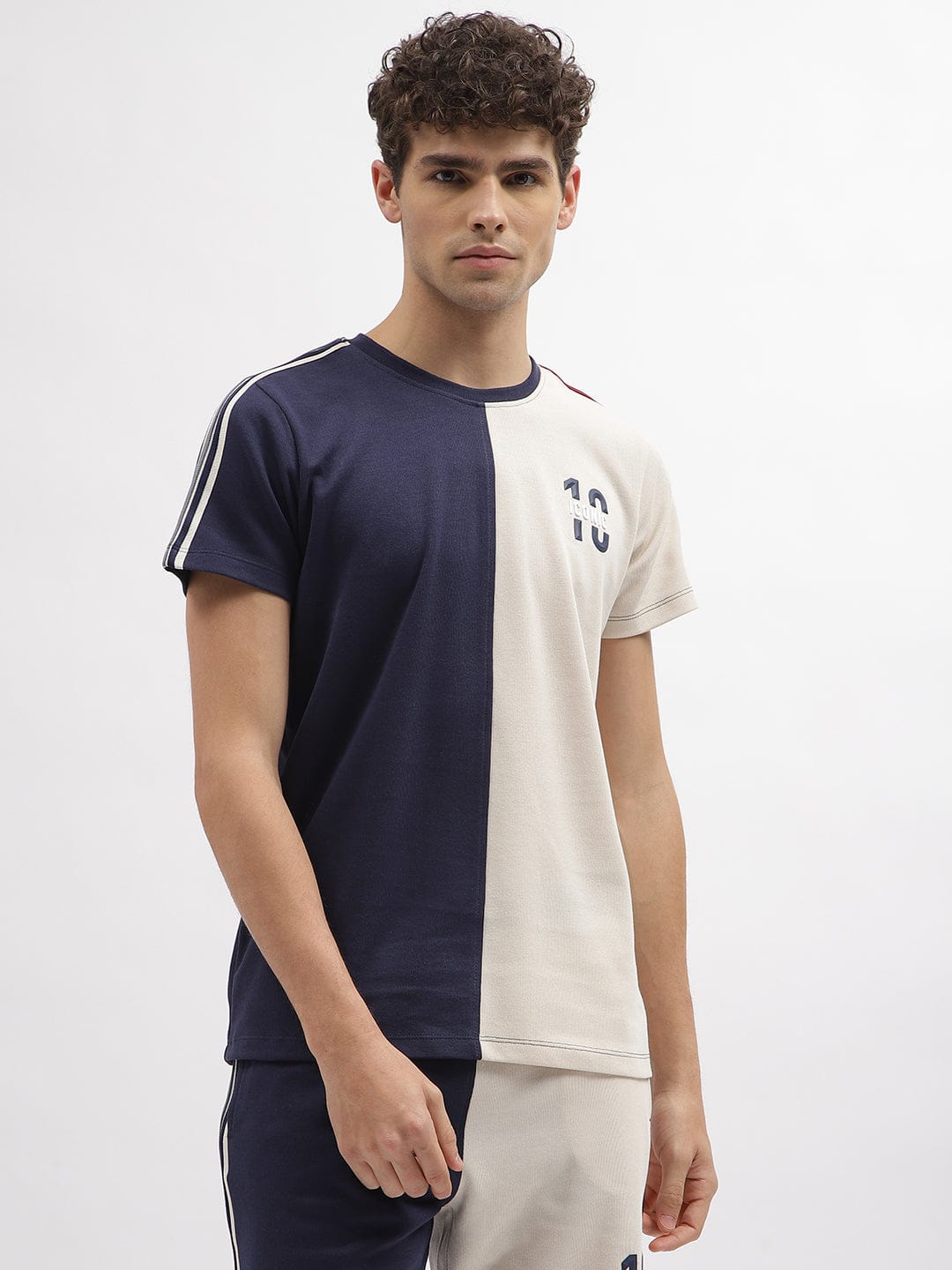 Iconic Men Blue Round Neck Tshirt