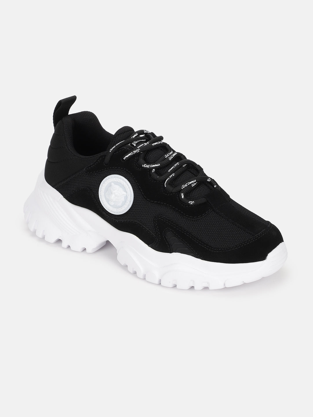 Just Cavalli Men Black Solid Lace-up Sneakers