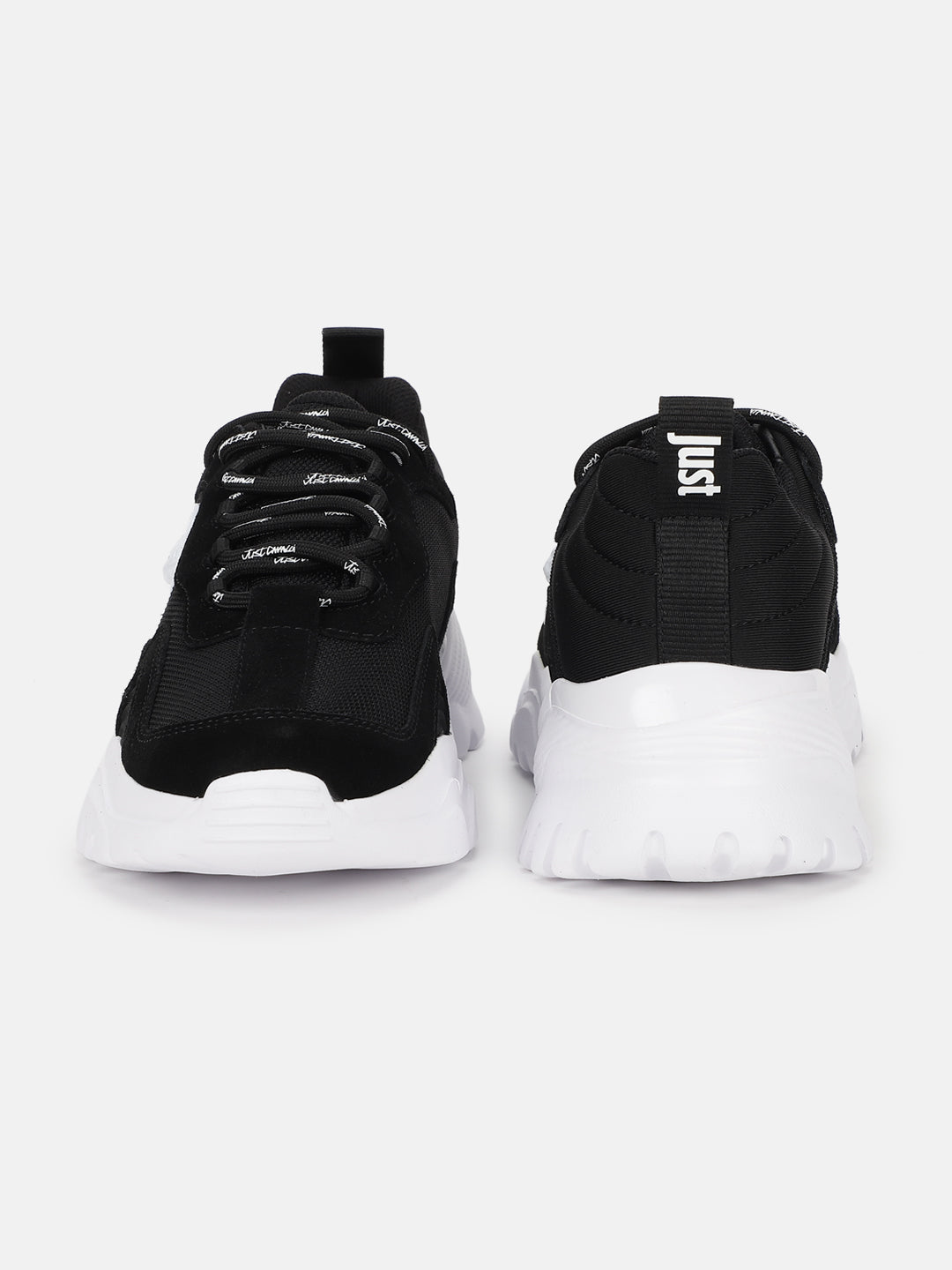 Just Cavalli Men Black Solid Lace-up Sneakers