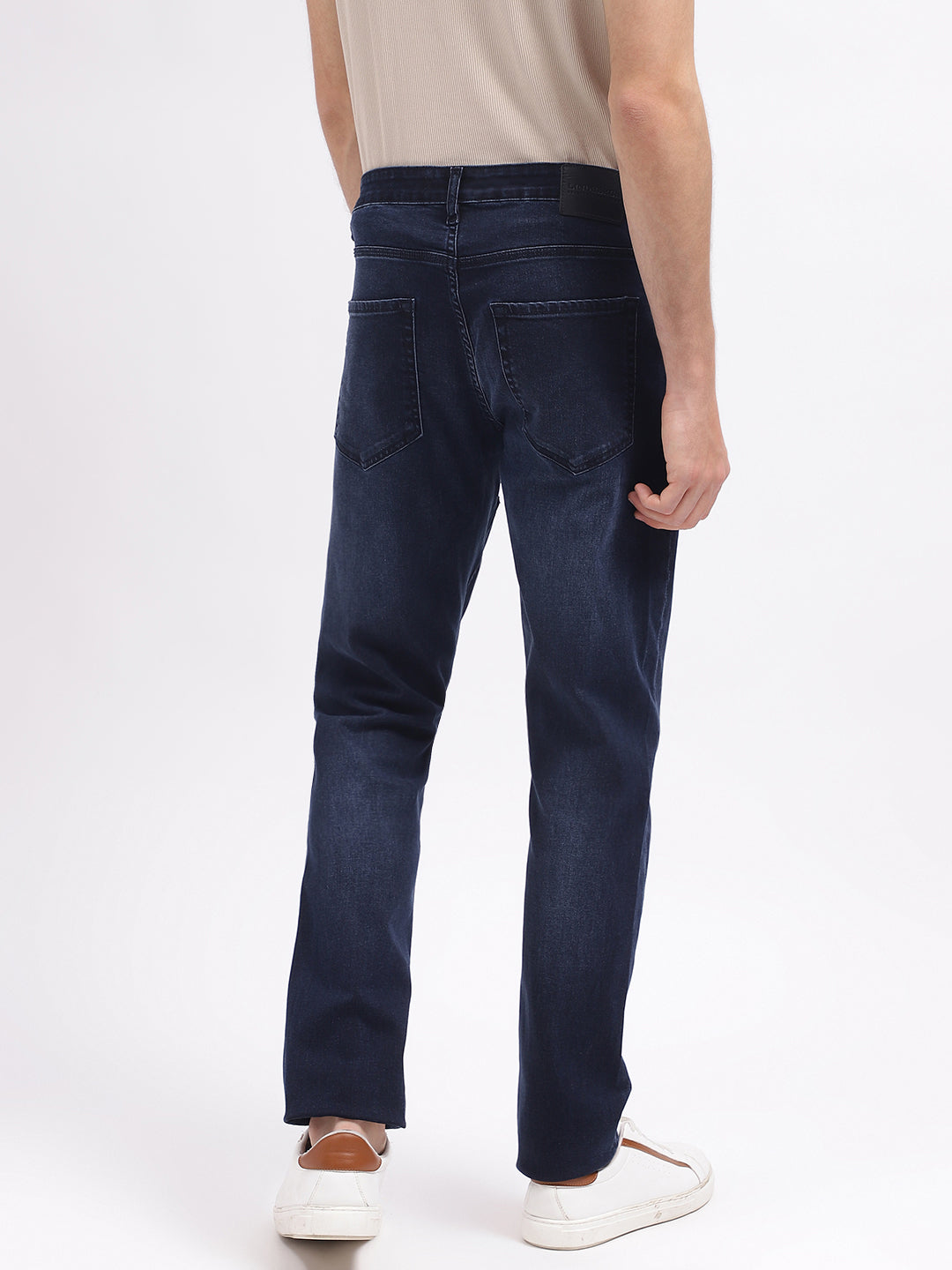 Lindbergh Men Blue Solid Tapered Fit Mid-Rise Jeans