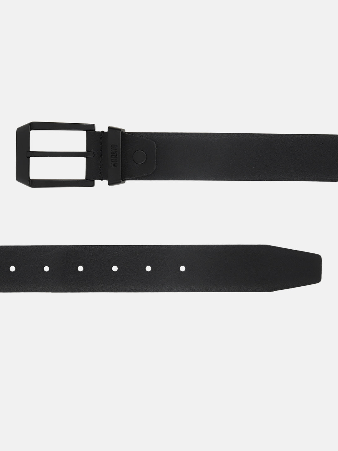 Antony Morato Men Black Solid Tang Closure Belt