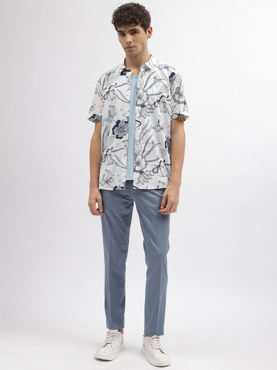 Antony Morato Men Blue Solid Skinny Fit Mid-Rise Trouser