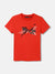 Antony Morato Boys Red Printed Round Neck Short Sleeves T-Shirt