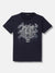 Antony Morato Boys Blue Printed Round Neck Short Sleeves T-Shirt