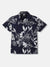 Antony Morato Boys Blue Printed Resort Collar Short Sleeves Shirt
