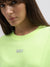Dkny Women Green Solid Round Neck Short Sleeves T-Shirt