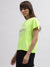 Dkny Women Green Printed Round Neck Short Sleeves T-Shirt
