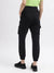 Dkny Women Black Solid Oversized Mid-Rise Trouser