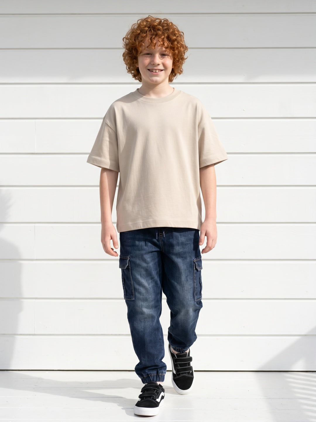 Blue Giraffe Boys Blue Washed Regular Fit Jeans