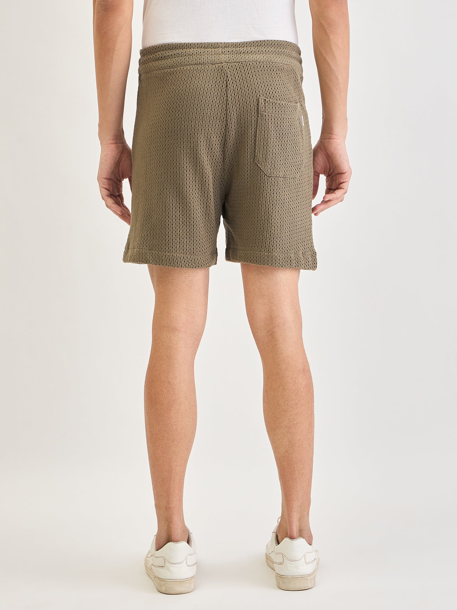 Lindbergh Men Green Loose Fit Solid Shorts