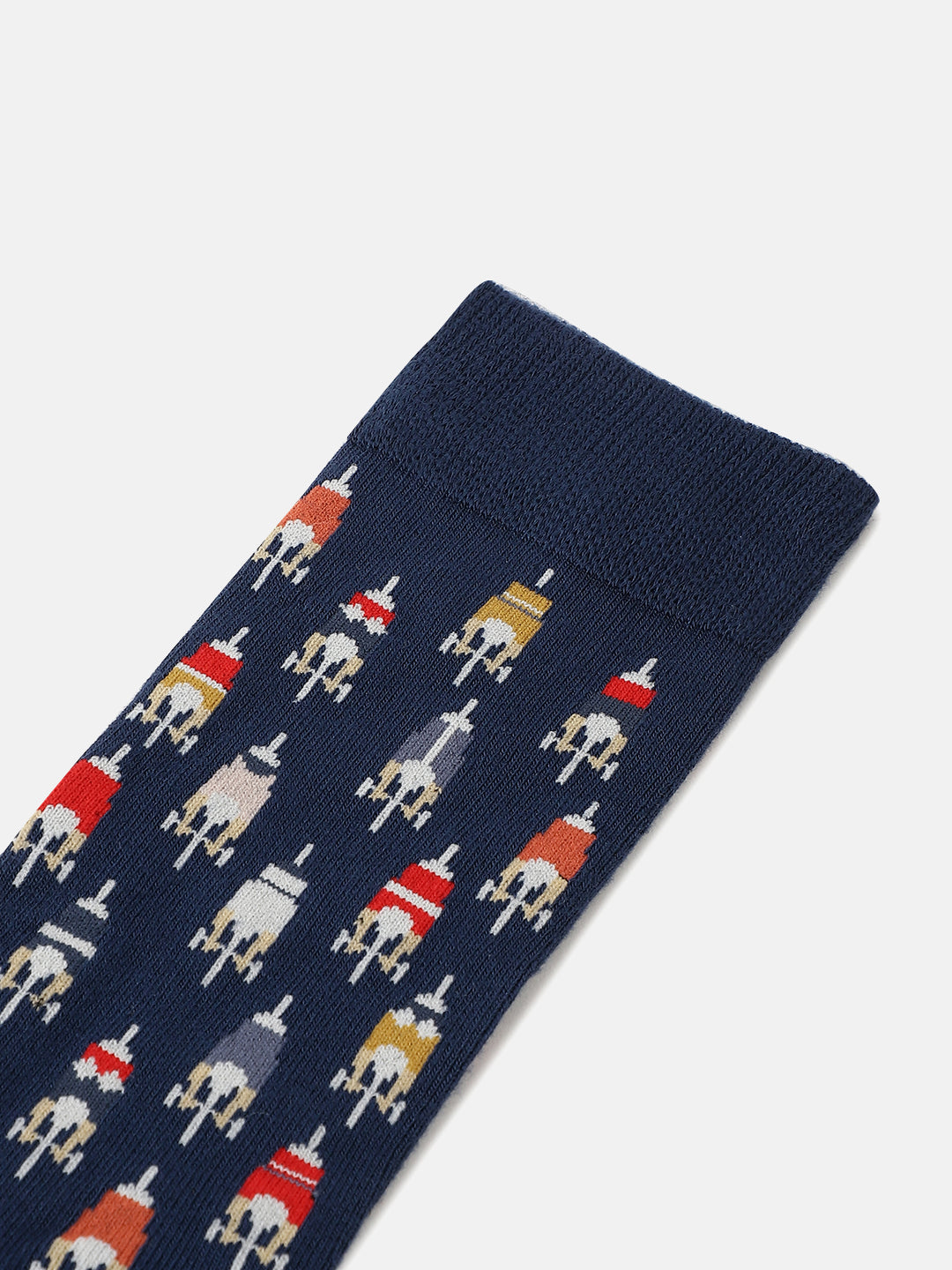 Lindbergh Men Blue Printed Socks
