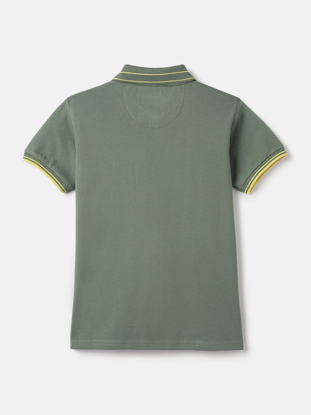 Blue Giraffe Boys Green Polo Collar Short Sleeve Solid Tshirt