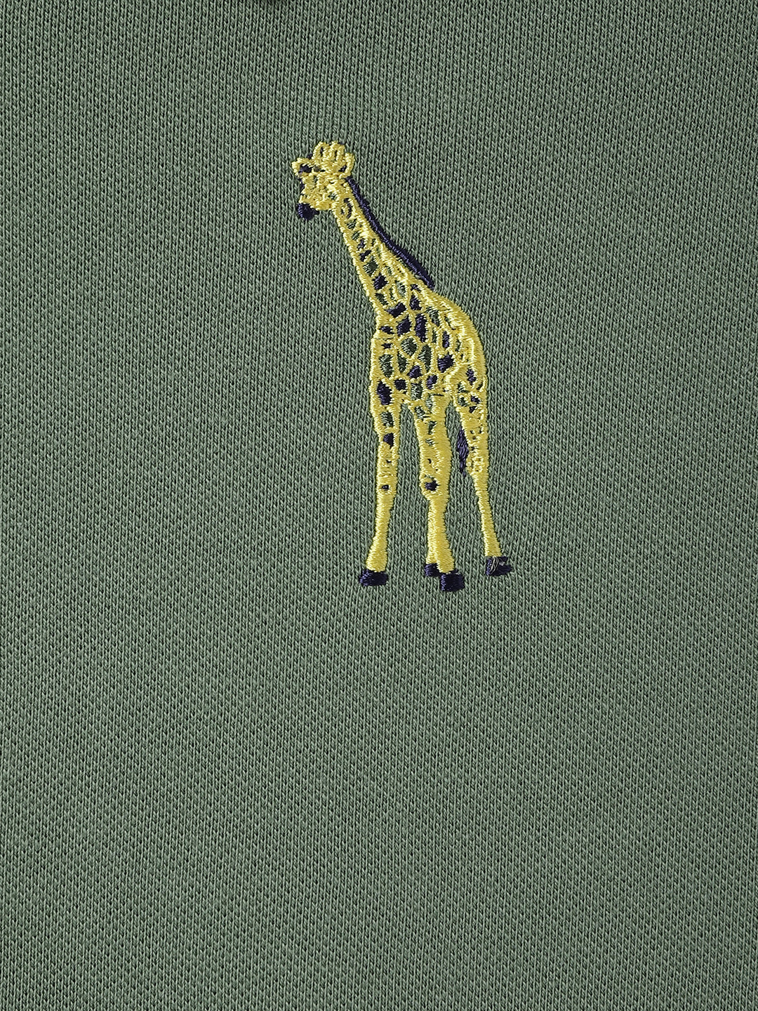 Blue Giraffe Boys Green Polo Collar Short Sleeve Solid Tshirt